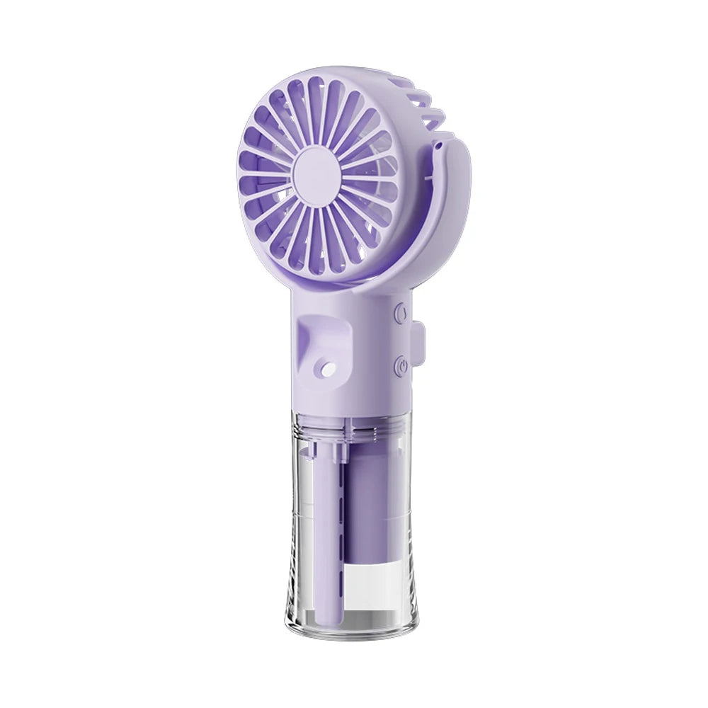 Portable Fan Mini Handheld Fan Water Mist Fan USB Rechargeable Fan Small Spray Humidifier Fan Personal Hand Fan New Air Cooler